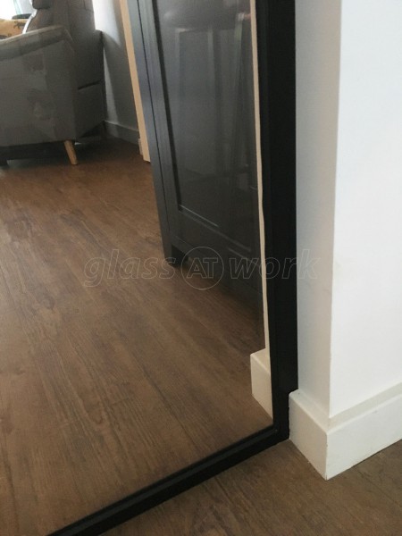 Domestic Project (Norwich, Norfolk): Glass Wall and Door With Black Metal Frame