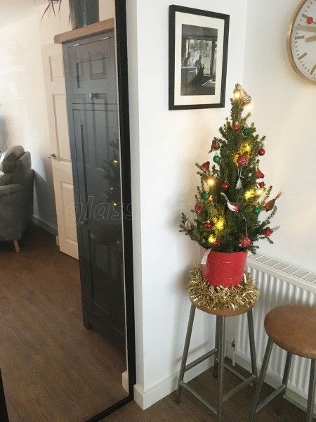 Domestic Project (Norwich, Norfolk): Glass Wall and Door With Black Metal Frame