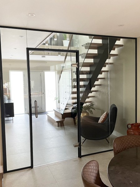 Domestic Project (Huddersfield, West Yorkshire): Internal Frameless Glass Partition With Soundproofing