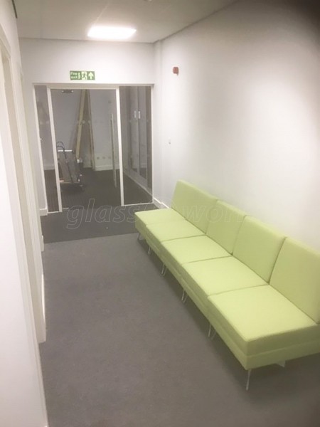 O & P Construction Services Ltd (Sheffield, South Yorkshire): Acoustic Inline Glass Partition Walls with Framed Doors