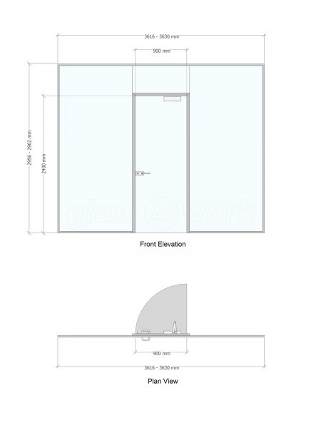 PrintedEasy (Letchworth, Hertfordshire): Inline Glass Office Partition With Acoustic Glazing