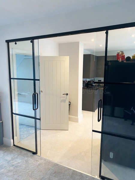 Domestic Project (Doncaster, South Yorkshire): T-Bar Glass Internal Window and Sliding Double Doors