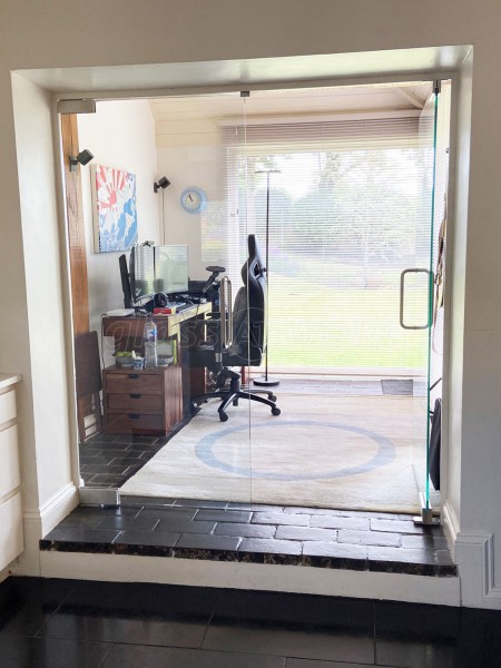 Domestic Project (Towcester, Northamptonshire): Frameless Glass Double Doors