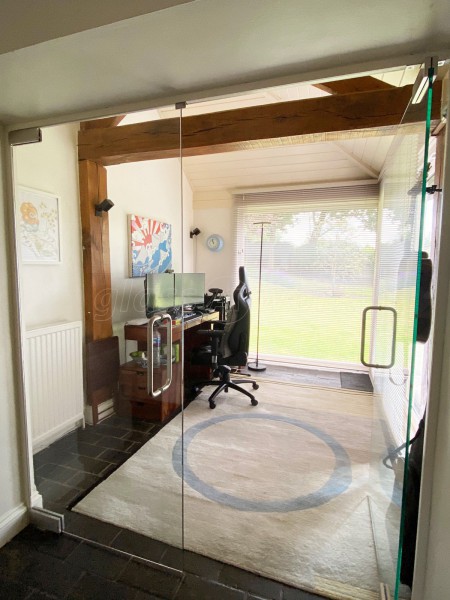 Domestic Project (Towcester, Northamptonshire): Frameless Glass Double Doors