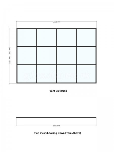 Domestic Project (Tower Bridge, London): T-Bar Glass Room Divider