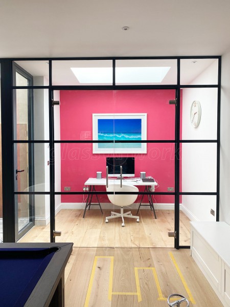 Residential Project (Wandsworth, London): Industrial Style Double Doors For A London Home, Using Anthracite Grey Metalwork