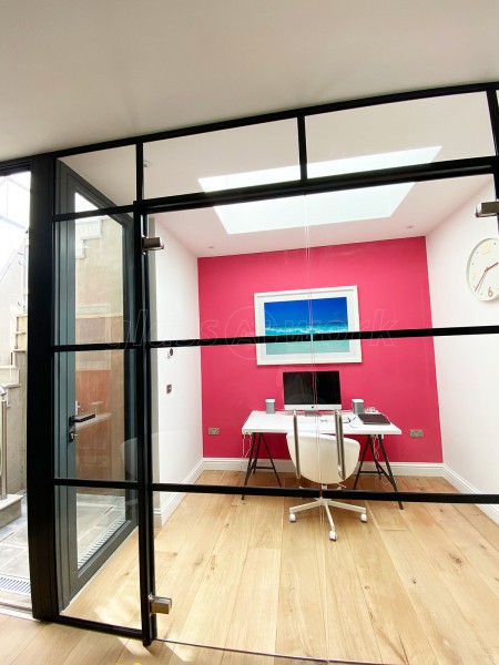 Residential Project (Wandsworth, London): Industrial Style Double Doors For A London Home, Using Anthracite Grey Metalwork