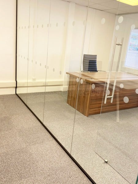 Vision Money (Truro, Cornwall): Commercial Toughened Safety Glass Office Walls and Door