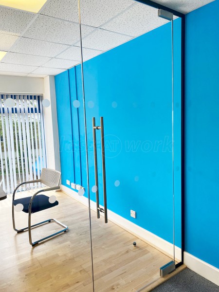 Vision Money (Truro, Cornwall): Commercial Toughened Safety Glass Office Walls and Door