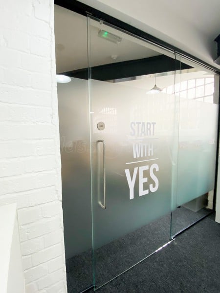 Voiceboxx (City Centre, Birmingham): Office Glass Sliding Door and Side Panels