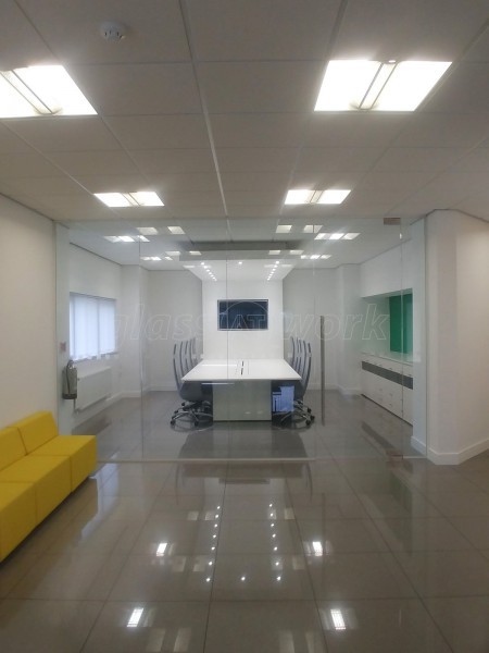 Sov Print Ltd (Caerphilly, Wales): Frameless Glass Office Walls & Partitions