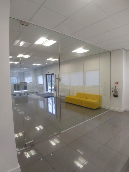 Sov Print Ltd (Caerphilly, Wales): Frameless Glass Office Walls & Partitions