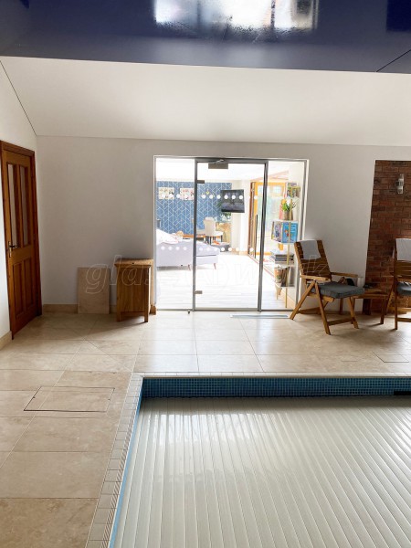 Residential Project (Preston, Lancashire): Toughened Glass Wall and Glazed Door With Satin Stainless Steel Pull Handles