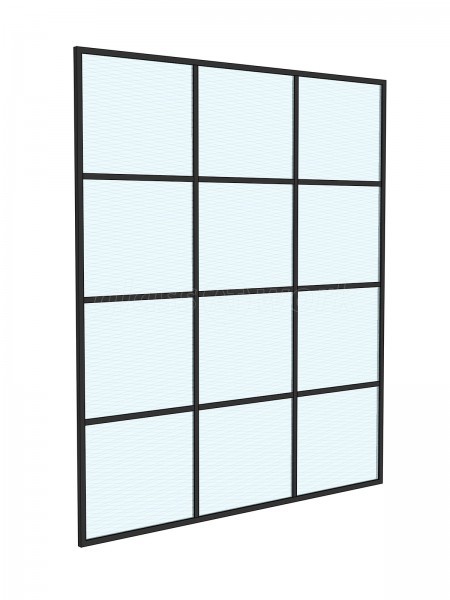 Domestic Project (Windsor, Berkshire): T-Bar Metal Framed Glass Room Divider