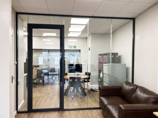 AM Solicitors (Royal Docks, London): Double Glazed Acoustic Glass Office Front