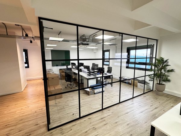 Arc Group London (Edmonton, London): Mixed T-Bar and Frameless Glass Partitions