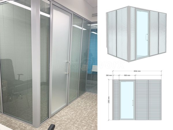 COYS Construction (Greenford, London): Acoustic Double Glazed Corner Office With Blinds