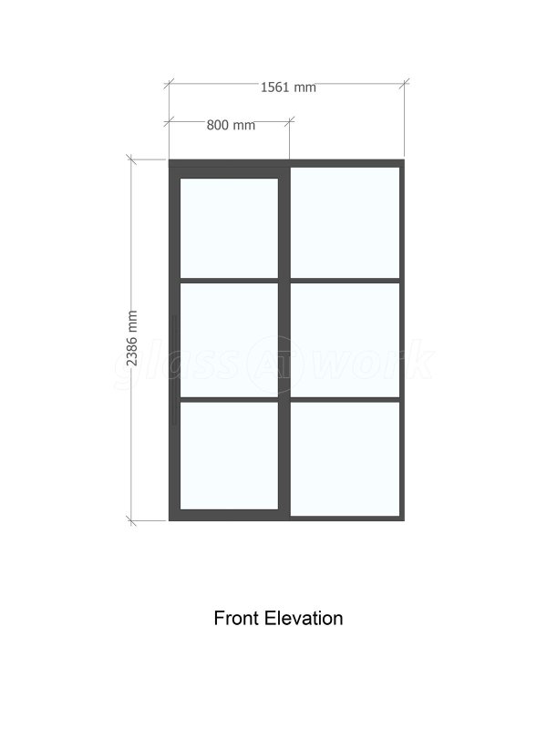 Chase New Homes Limited (Hertford, Hertfordshire): T-Bar Glazed Partitioning with Framed Sliding Door Leaves in multiple Properties