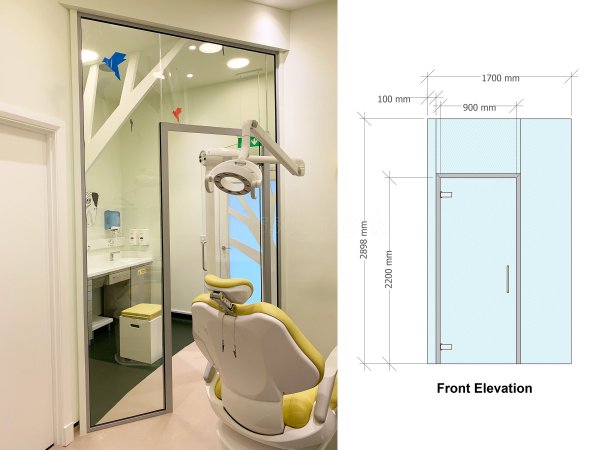 Frameless Single Glazed Glass Partitions