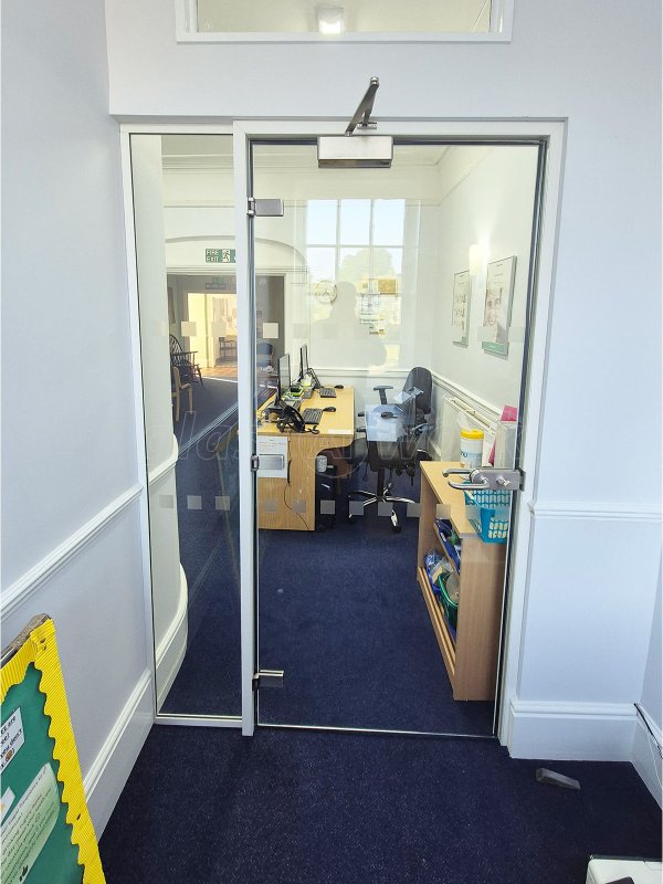 EnviroDental (Stroud, Gloucestershire): Glass Door and Side Panel