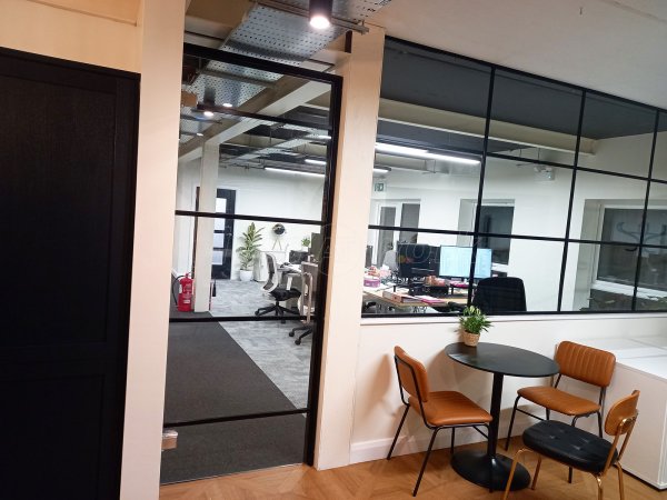 First Fence Limited (Swadlincote, Derbyshire): Half Height Glass Office Partition and Door