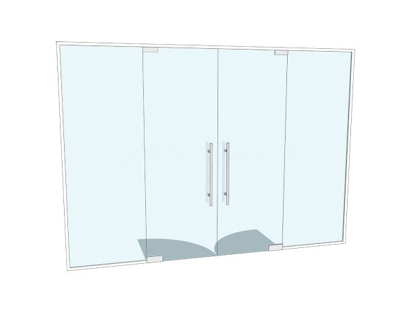 J Sweeney Accountants (Northampton, Northamptonshire): Frameless Glass Boardroom Double Doors