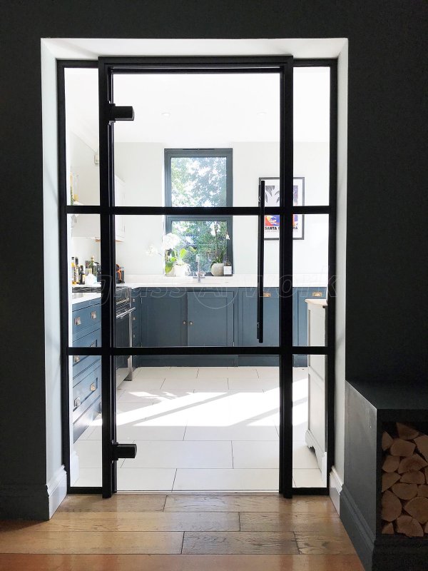 Domestic Project (Windsor, Berkshire): T-Bar Metal Framed Glass Doors