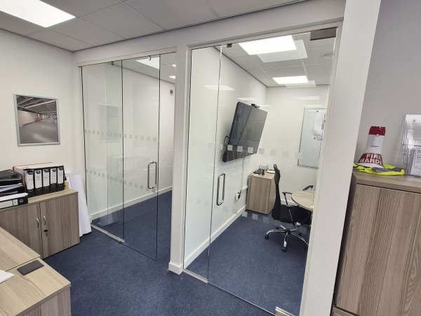 LPL Construction Services (Wythenshawe, Manchester): Glass Office Doors and Side Panels