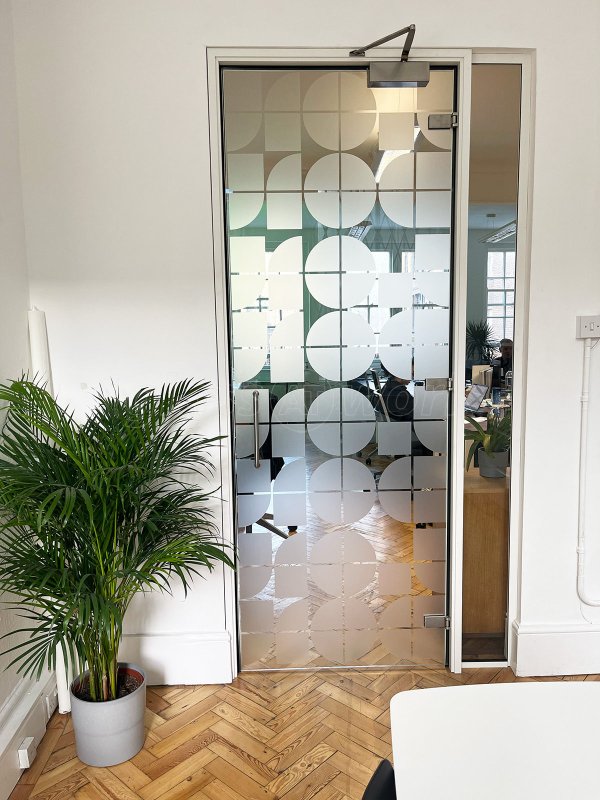 London Advertising (Soho, London): Internal Glass Door and Side Panel