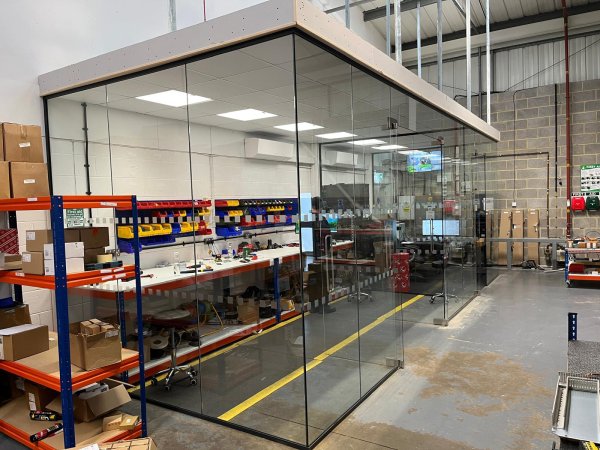 Lowry Lighting Solutions (Wellingborough, Northamptonshire): Warehouse Glass Partition Rooms