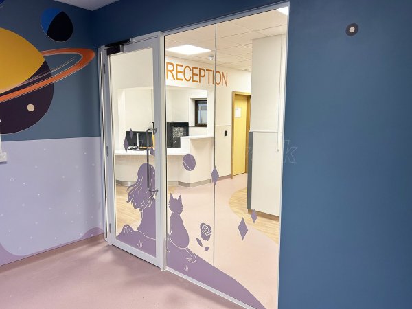 R and B Decorators and Refurbishment (Stevenage, Hertfordshire): Acoustic Glass Partition With Framed Doorleaf