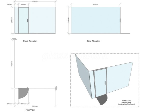 Fanfinders Ltd (Shoreditch, London): Corner Room, Acoustically Glazed With Framed Door