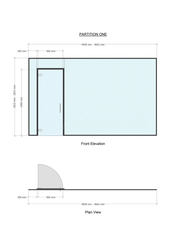 Westfield Properties (Lymington, Hampshire): Glass Office Partition