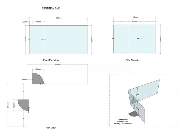 Jay City Finance Ltd (Kings Langley, Hertfordshire): Two Frameless Glass Office Walls & Doors