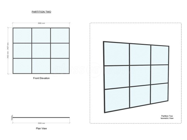 Cookes Furniture Ltd (Erdington, Birmingham): Glazed Room Dividers Using Our Black Metal and Glass T-Bar System