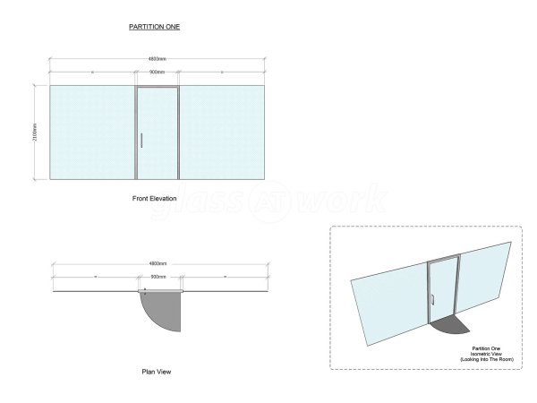 Mathnasium (Radlett, Hertfordshire): Office Glass Partitioning (With Soundproofing)