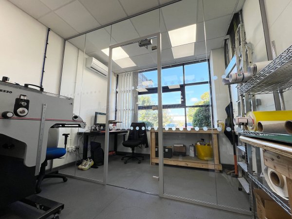 PrintedEasy (Letchworth, Hertfordshire): Inline Glass Office Partition With Acoustic Glazing