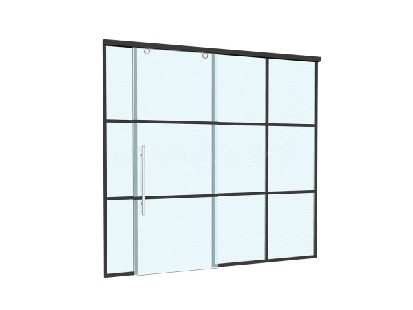 Domestic Project (Stockport, Greater Manchester): Industrial-Style T-Bar Glass Wall and Sliding Door