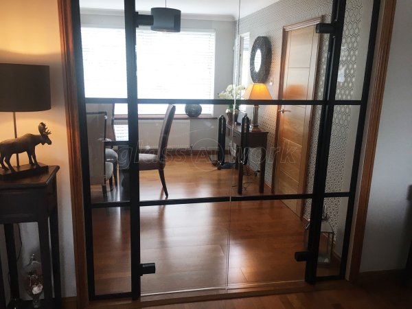 Domestic Project (Hythe, Kent): T-Bar Industrial Style Metal And Glass Banded Glazing