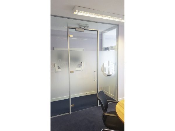 Hulljady Accountants (Bolton, Lancashire): Small Glass Office Screen and Framed Door