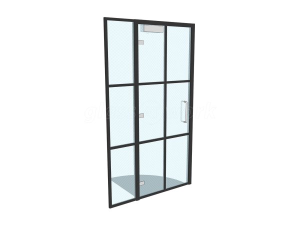 Domestic Project (Maidenhead, Berkshire): T-Bar Black Framed Glass Door and Side Panel