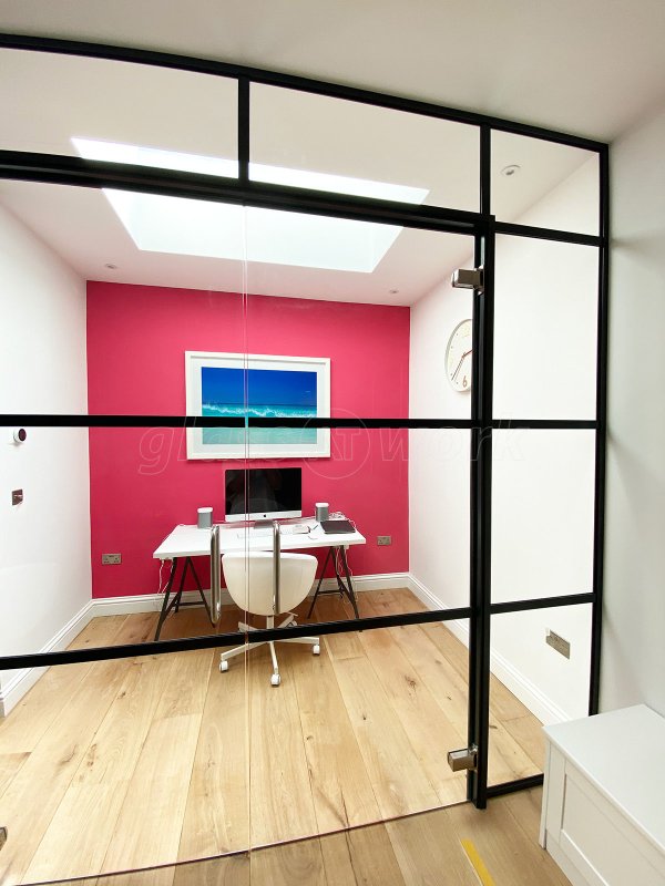 Residential Project (Wandsworth, London): Industrial Style Double Doors For A London Home, Using Anthracite Grey Metalwork
