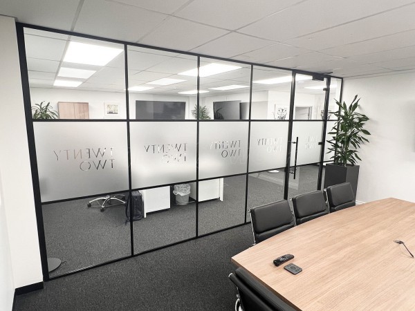 Twenty Two Family Office (Chipping Norton, Oxfordshire): T-Bar Black Framed Glass Meeting Room