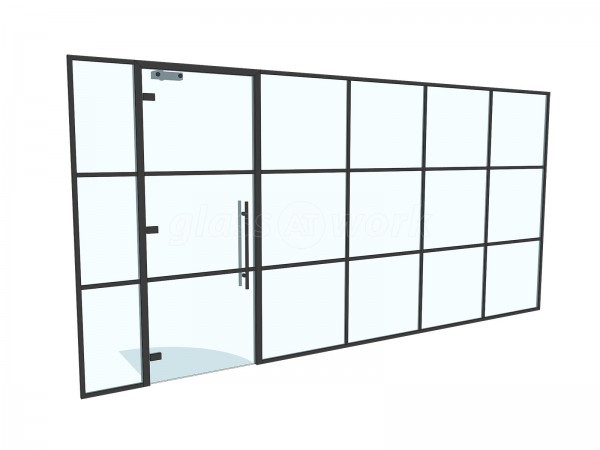 Twenty Two Family Office (Chipping Norton, Oxfordshire): T-Bar Black Framed Glass Meeting Room
