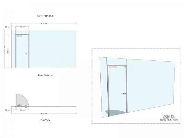 24|7 Home Rescue (Burnley, Lancashire): Office Frameless Glass Wall With Soundproof Glazing