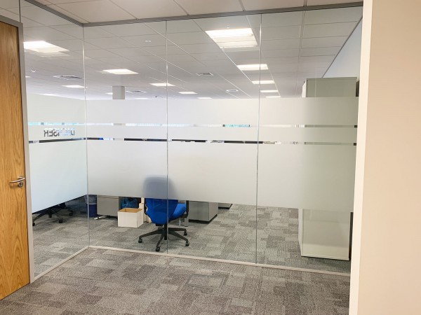 4front Interiors (Northampton, Northamptonshire): Glass Corner Meeting Room With Acoustic Glass and Timber Door