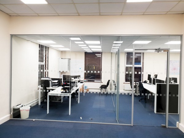 5G Communications Ltd (High Wycombe, Buckinghamshire): Toughened Glass Partition Office Fitout