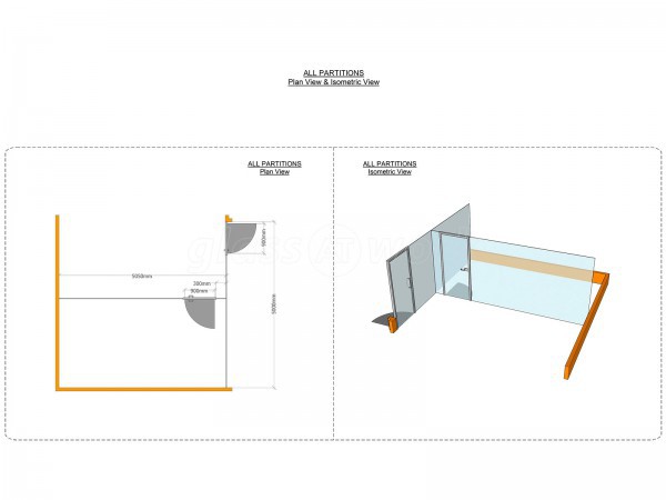 5G Communications Ltd (High Wycombe, Buckinghamshire): Toughened Glass Partition Office Fitout