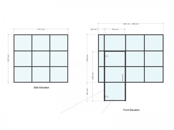 Stow Projects (London Bridge, London): T-Bar Corner Room On Half-Height Wall