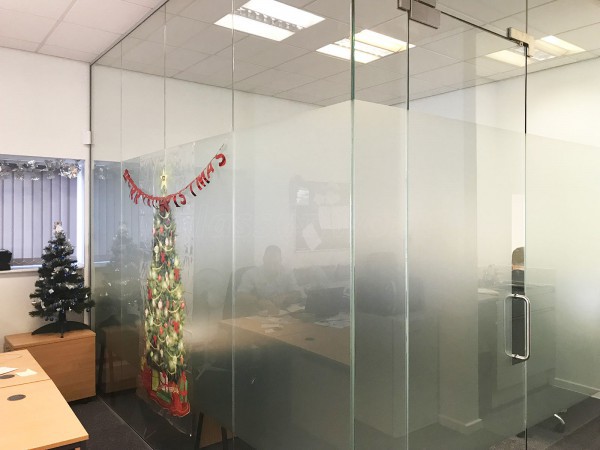 Allgas1 Ltd (Rotherham, South Yorkshire): Glazed Corner Office With Frameless Glass Door